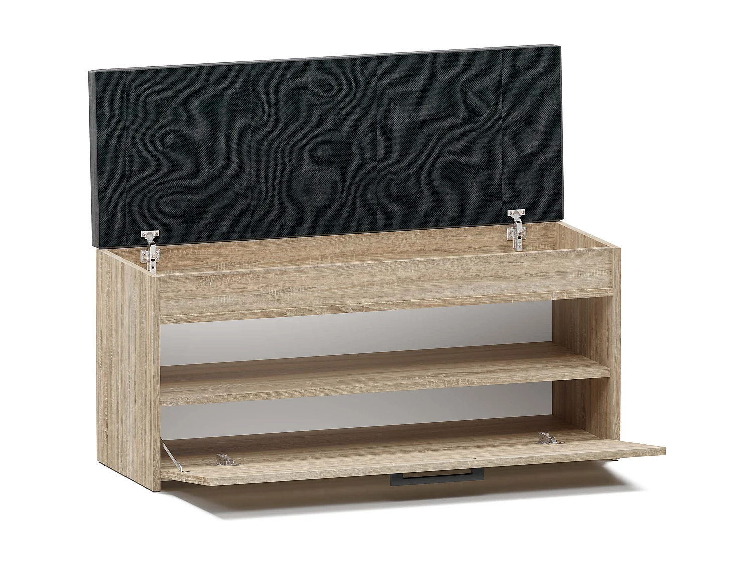 Scarpiera con panca 100x49x35 cm rovere chiaro SCAT6