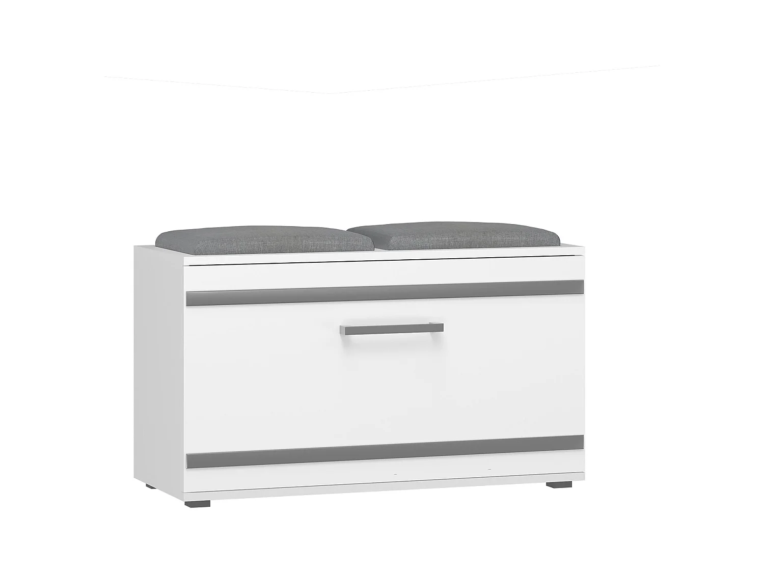 Scarpiera salvaspazio 85x45x35 con seduta bianca SCAT5