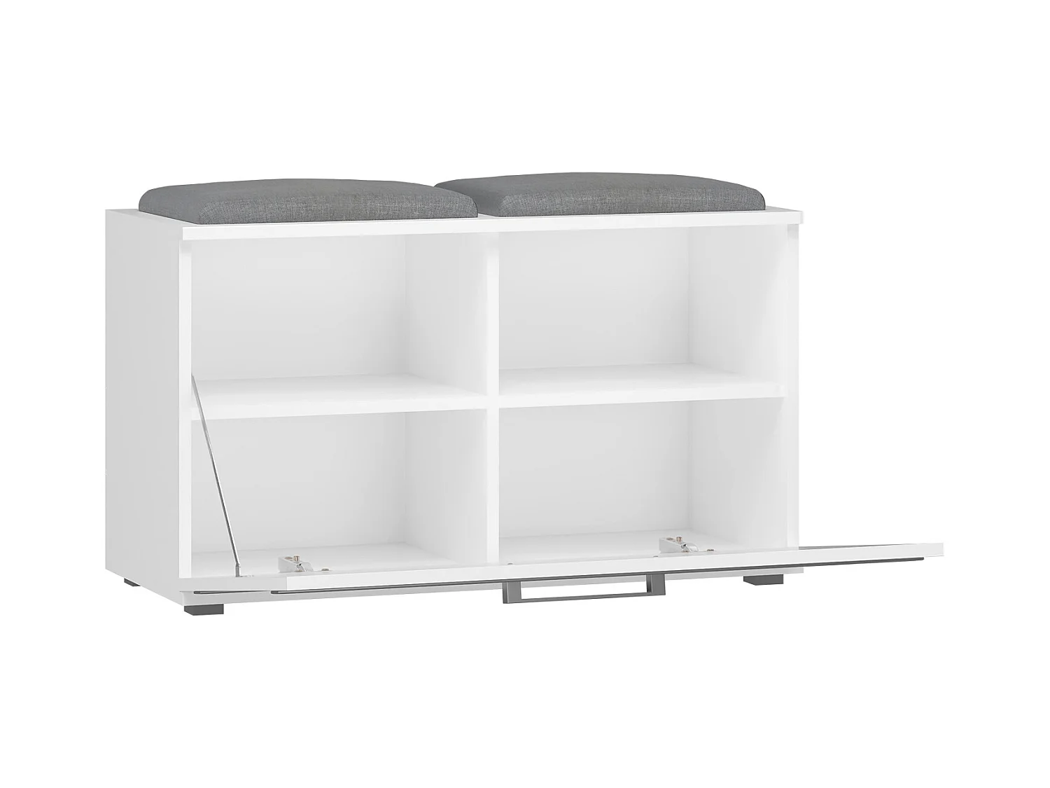 Scarpiera salvaspazio 85x45x35 con seduta bianca SCAT5