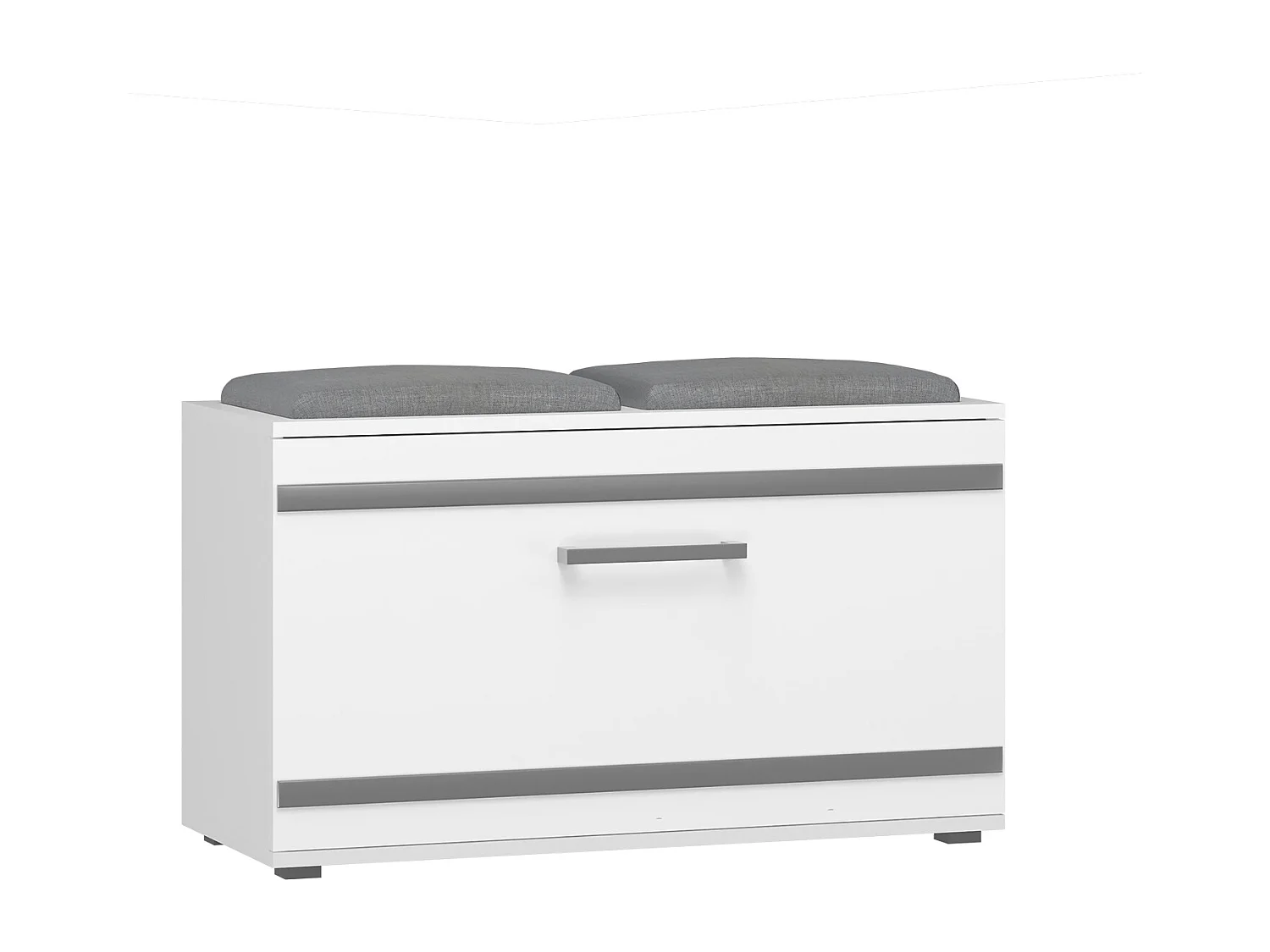 Scarpiera salvaspazio 85x45x35 con seduta bianca SCAT5