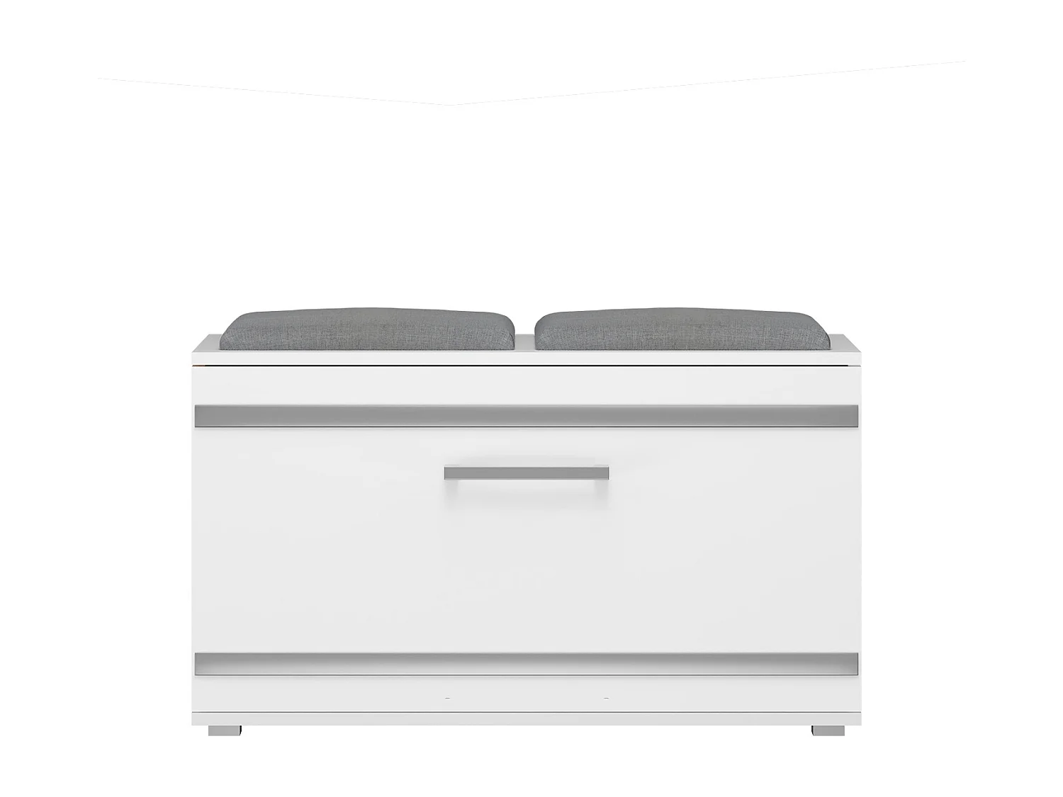 Scarpiera salvaspazio 85x45x35 con seduta bianca SCAT5