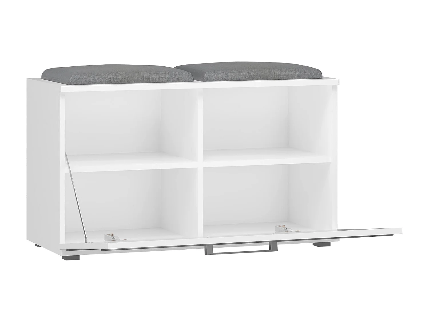 Scarpiera salvaspazio 85x45x35 con seduta bianca SCAT5