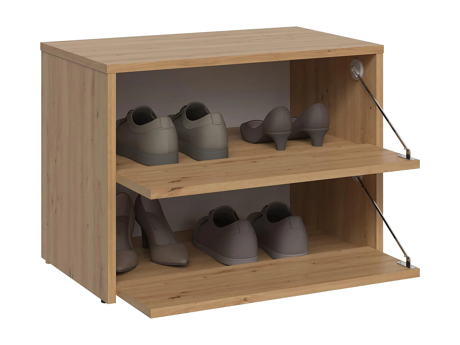 Scarpiera piccola per ingresso 60x44x36 cm rovere SCAT1