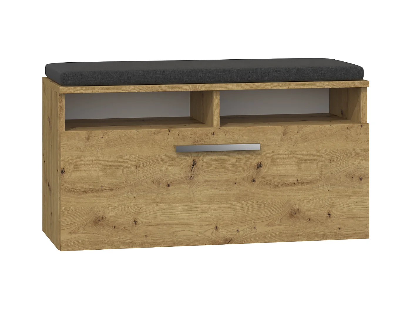 Scarpiera con seduta 85x46x35 cm rovere SCAT4