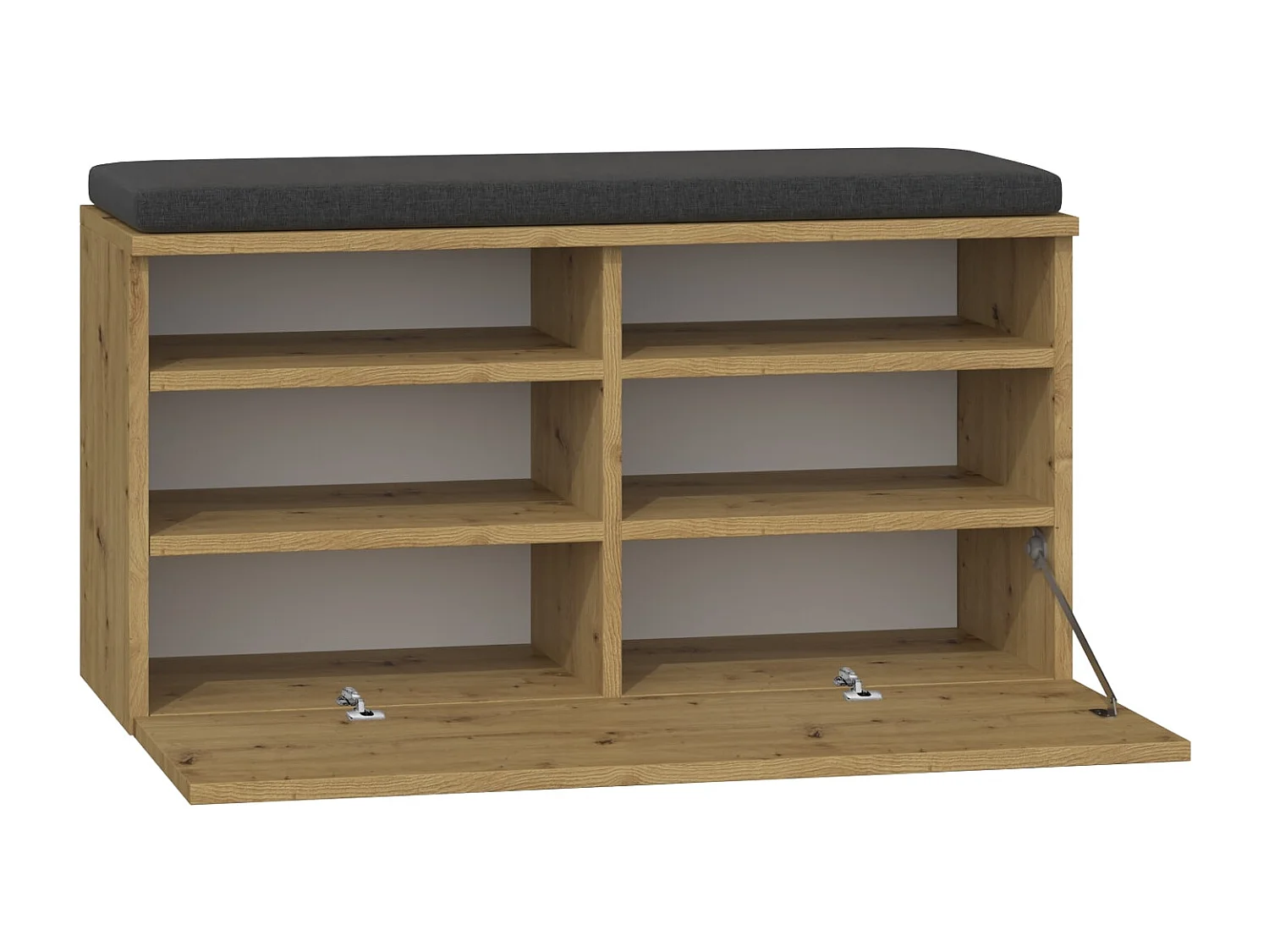 Scarpiera con seduta 85x46x35 cm rovere SCAT4