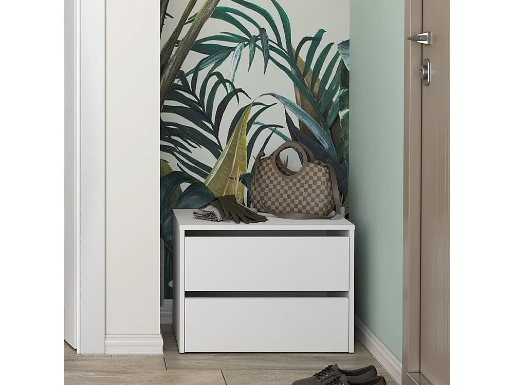 Scarpiera piccola per ingresso 60x44x36 cm bianco SCAT1