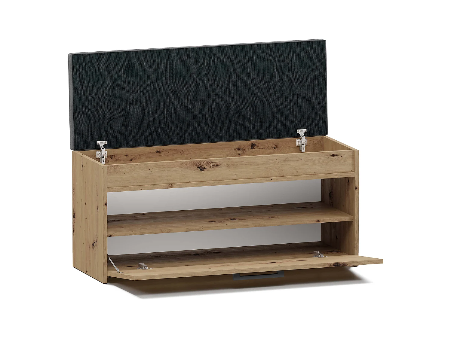 Scarpiera con panca 100x49x35 cm rovere naturale SCAT6