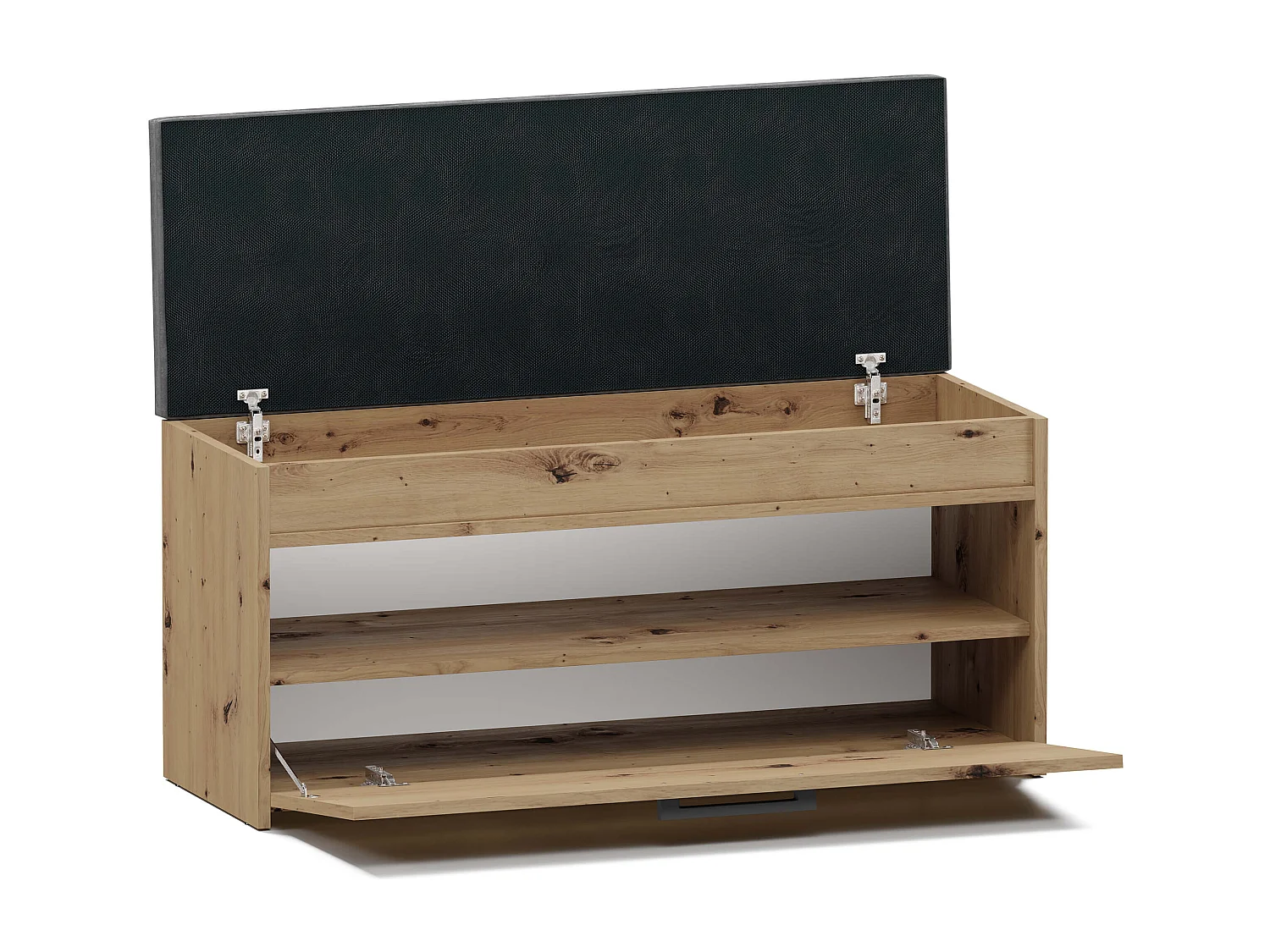 Scarpiera con panca 100x49x35 cm rovere naturale SCAT6