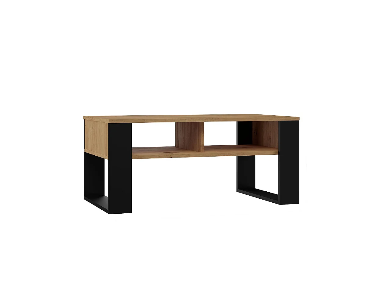 Tavolino da salotto 58x50x90 cm rovere e nero TST10
