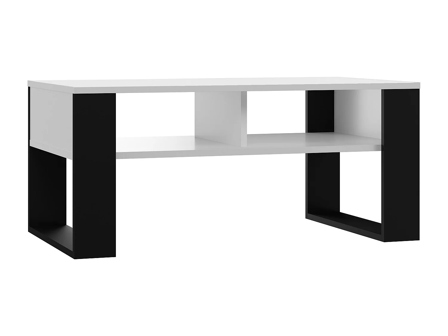 Tavolino da salotto 58x50x90 cm bianco e nero TST10