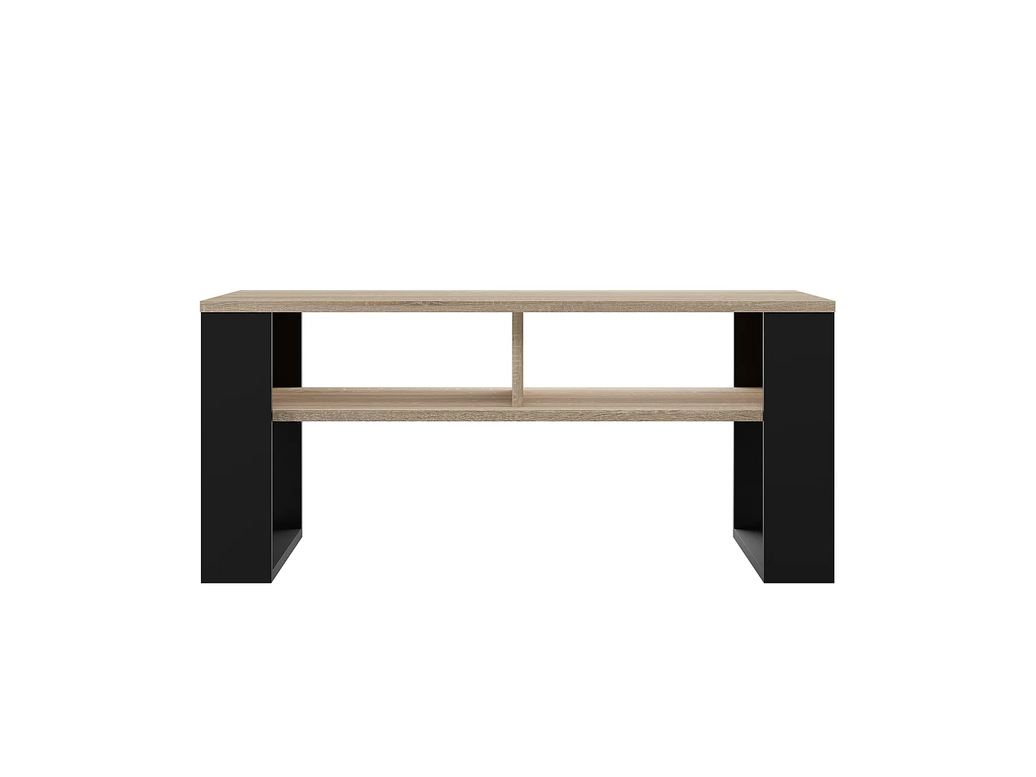 Tavolino da salotto 58x50x90 cm rovere chiaro e nero TST10