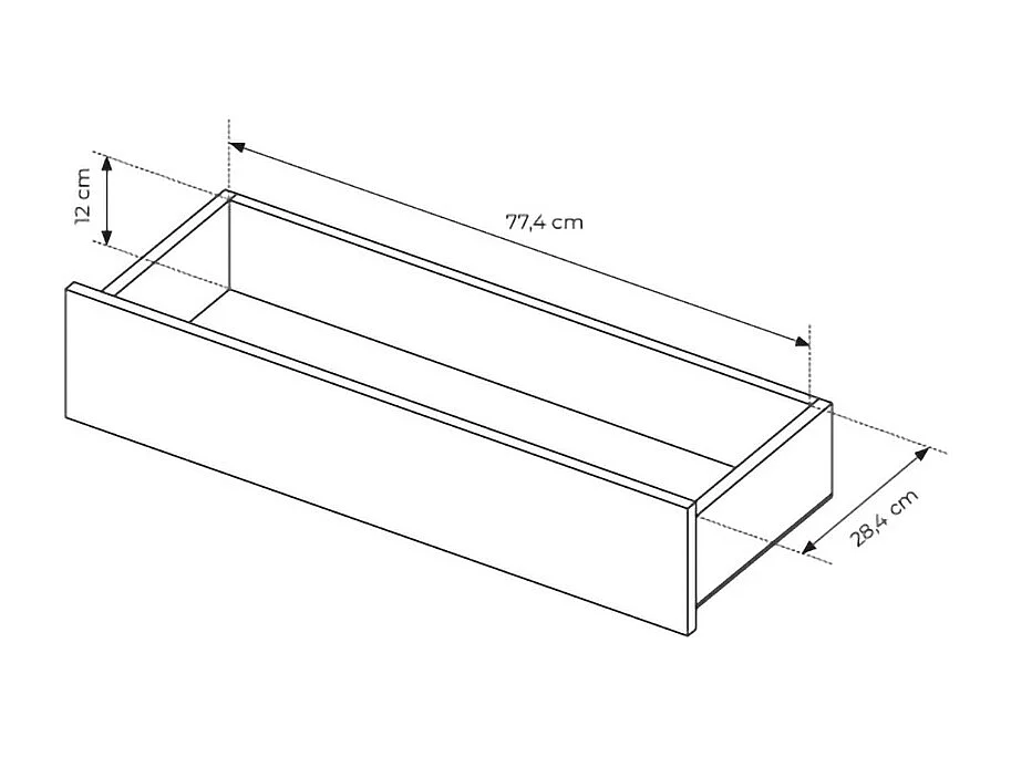 Vetrina alta moderna con cassetti push-pull e luce LED VLK13