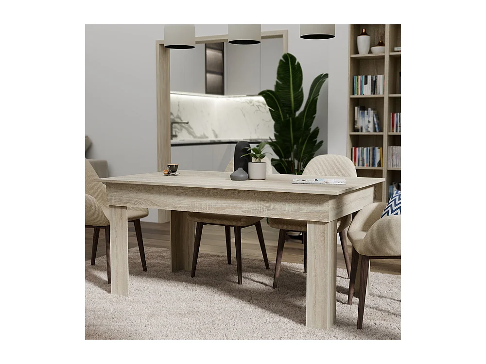 Tavolo da pranzo 160x75x80 cm rovere chiaro TPT1