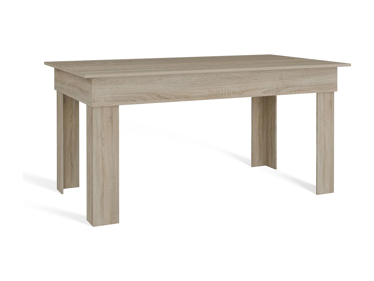 Tavolo da pranzo 160x75x80 cm rovere chiaro TPT1