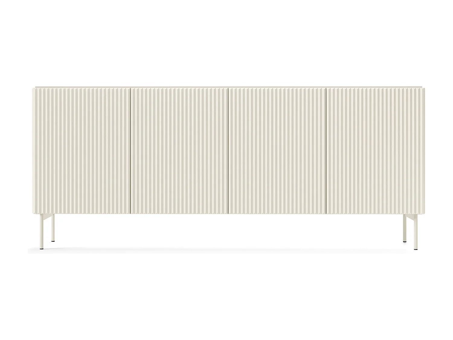 Madia moderna 195 cm con 4 ante push to open beige cashmere MALK42