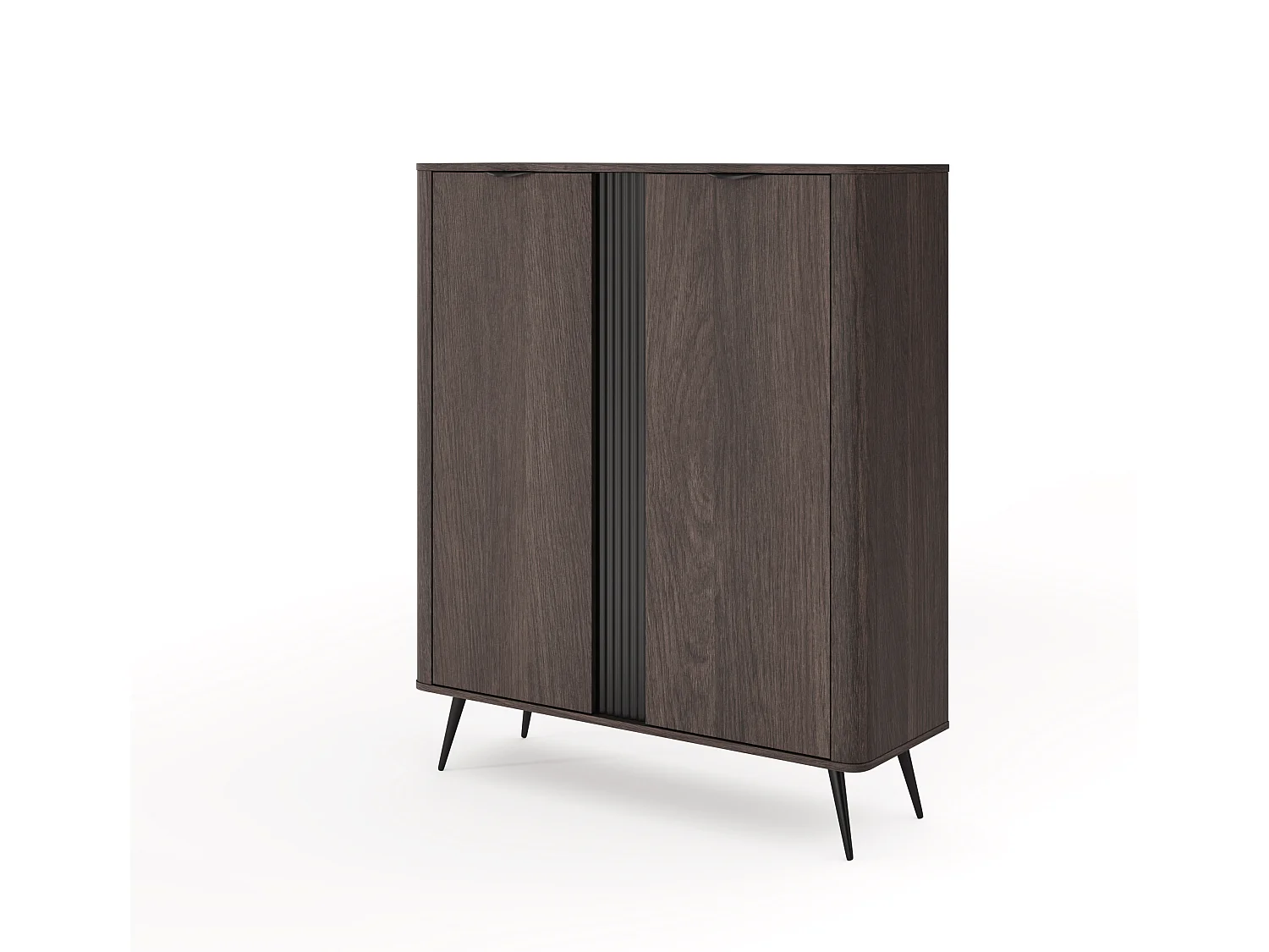 Mobile contenitore moderno 113x134 cm a 2 ante quercia scuro MCLK11