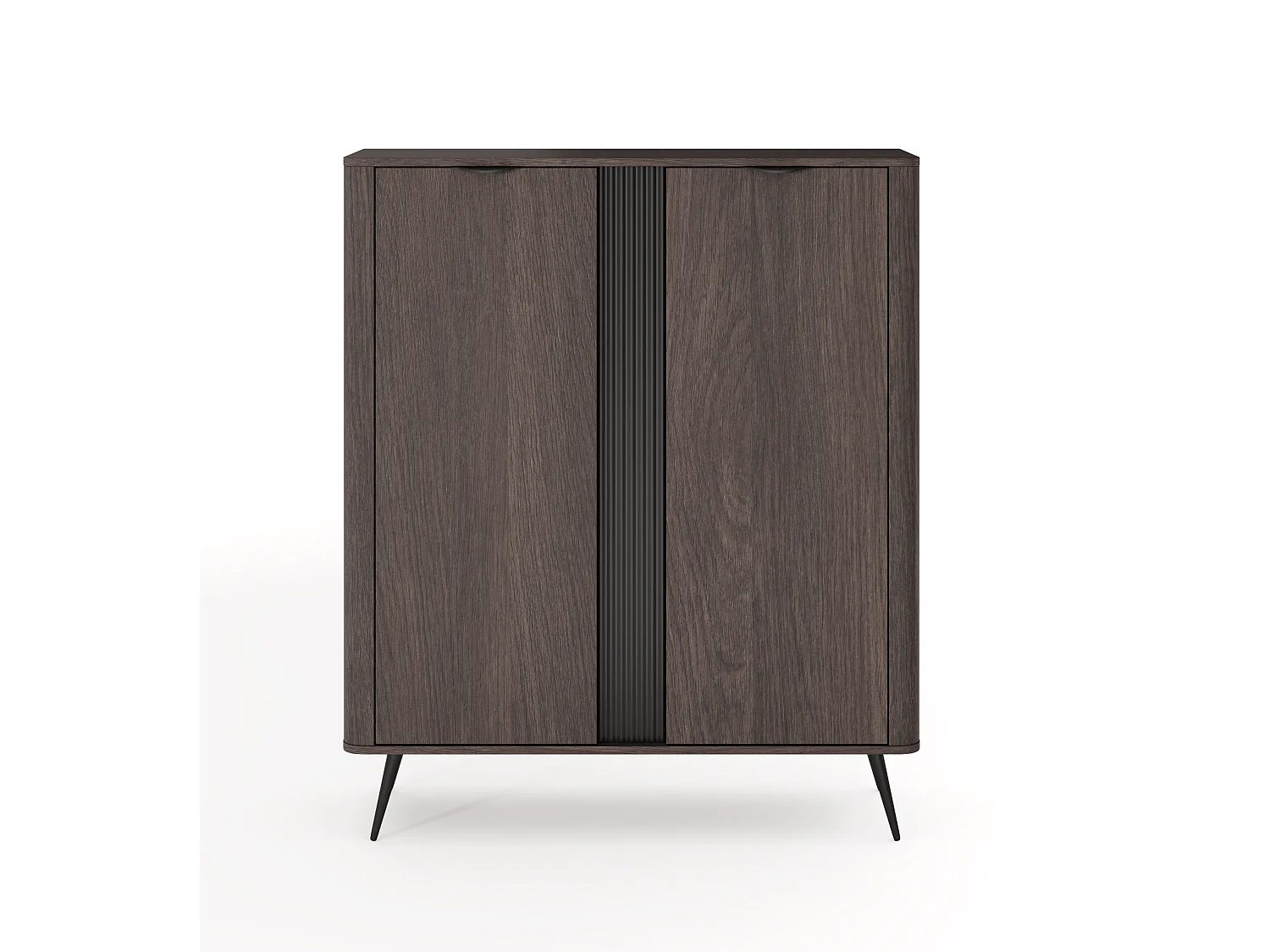 Mobile contenitore moderno 113x134 cm a 2 ante quercia scuro MCLK11