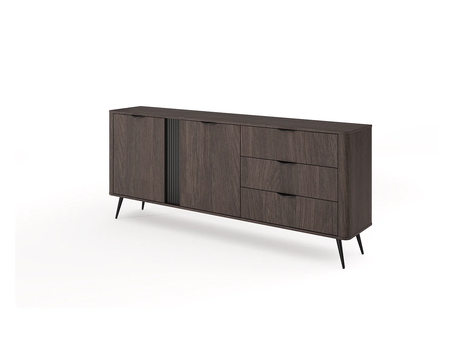 Madia moderna 195,2x81,2 con 2 ante e 3 cassetti in MALK48