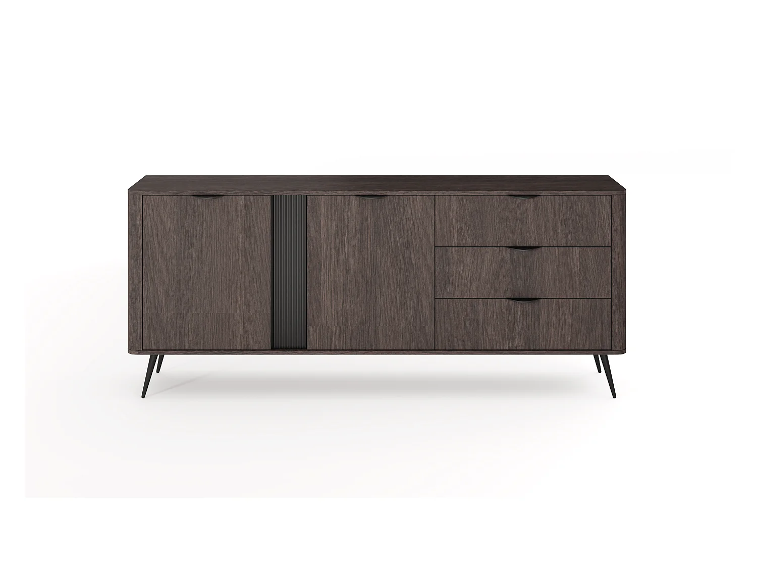 Madia moderna 195,2x81,2 con 2 ante e 3 cassetti in MALK48