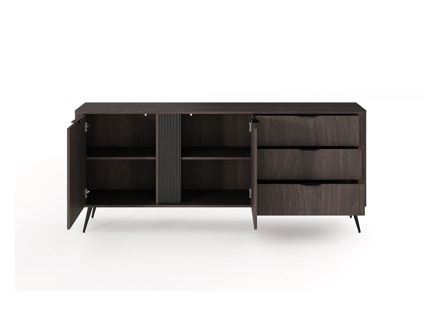 Madia moderna 195,2x81,2 con 2 ante e 3 cassetti in MALK48