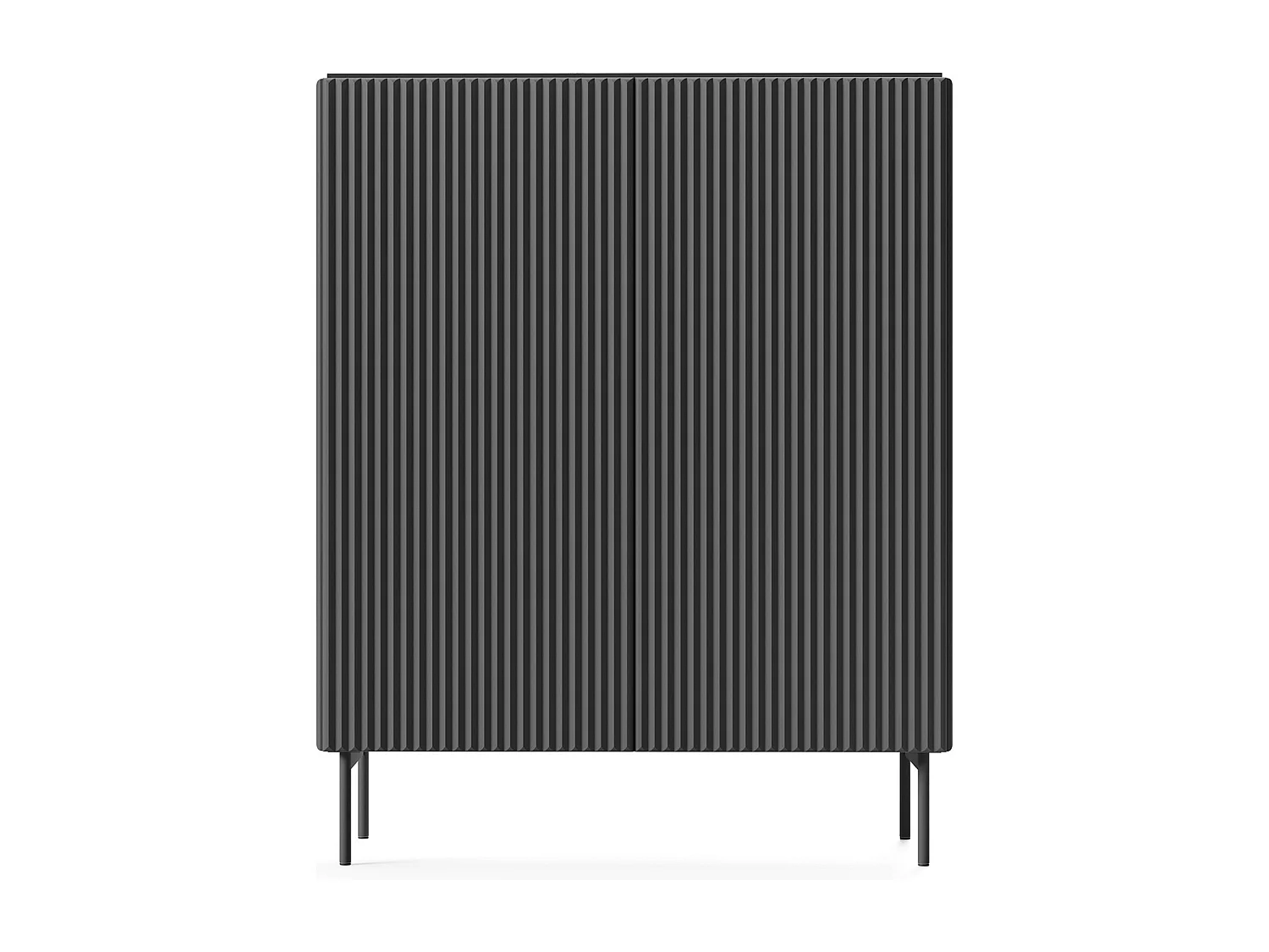 Mobile contenitore per soggiorno con 2 ante push to open nero MCLK8