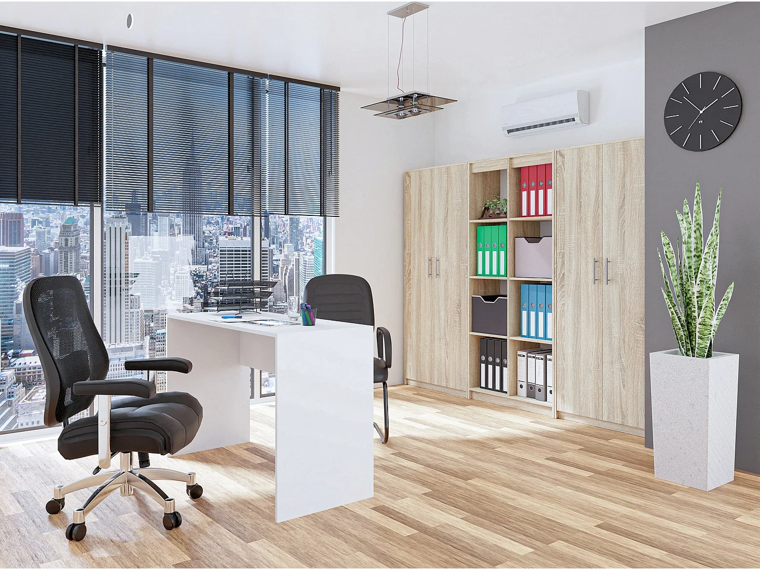 Armadio ufficio 74x180x35 cm rovere chiaro AT1