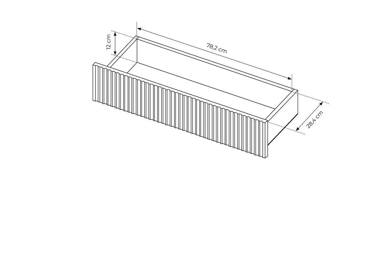 Madia moderna 187 cm con ante push to open rovere chiaro MALK46