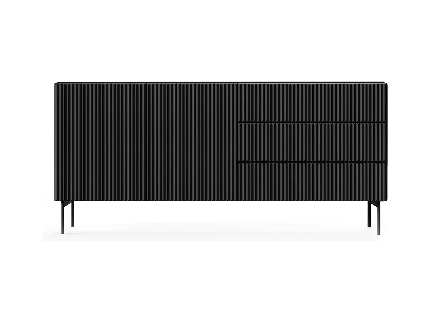 Madia moderna da soggiorno con 2 ante e 3 cassetti beige cashmere MALK43