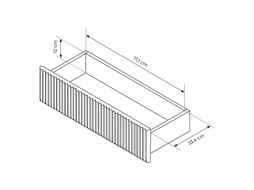 Madia moderna da soggiorno con 2 ante e 3 cassetti beige cashmere MALK43