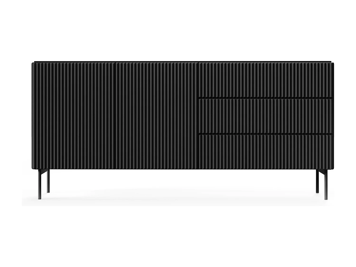 Madia moderna da soggiorno con 2 ante e 3 cassetti beige cashmere MALK43