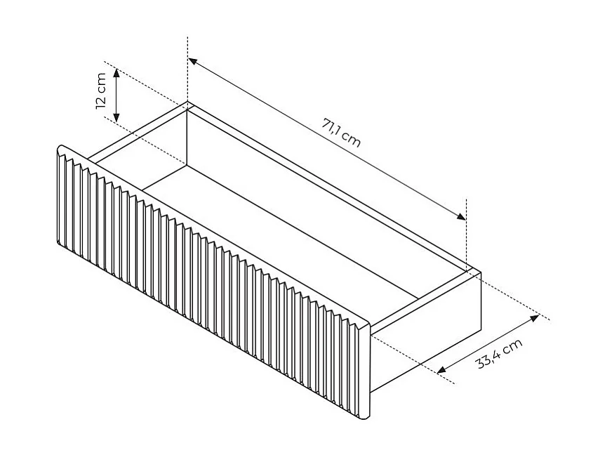 Madia moderna da soggiorno con 2 ante e 3 cassetti beige cashmere MALK43