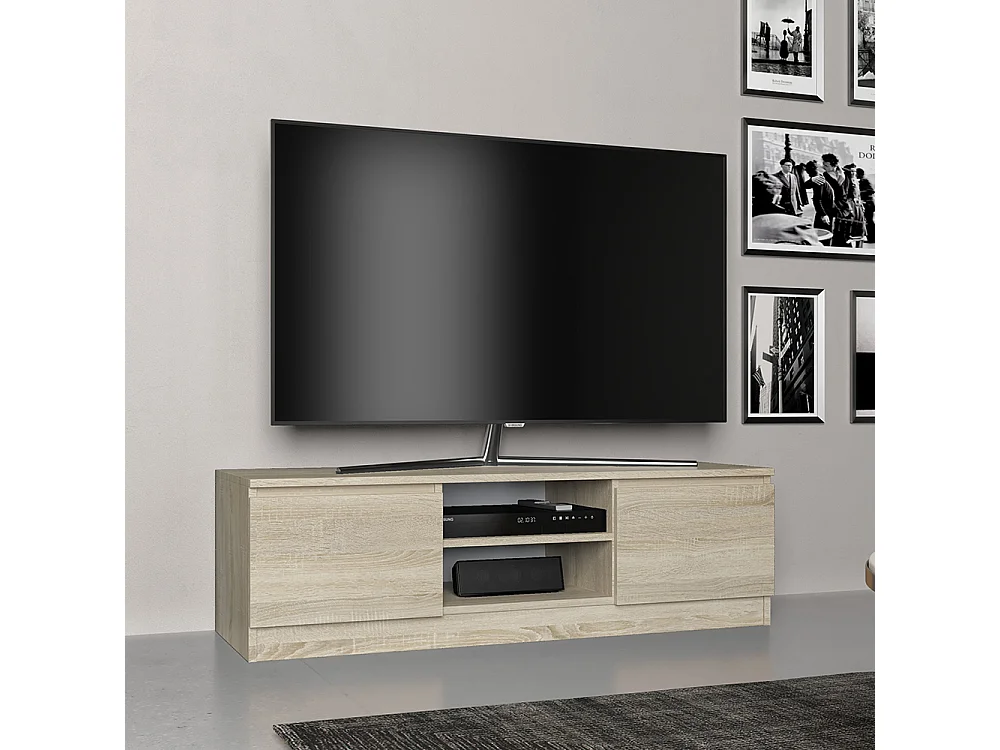 Mobile TV moderno 120 cm rovere chiaro PTVT1