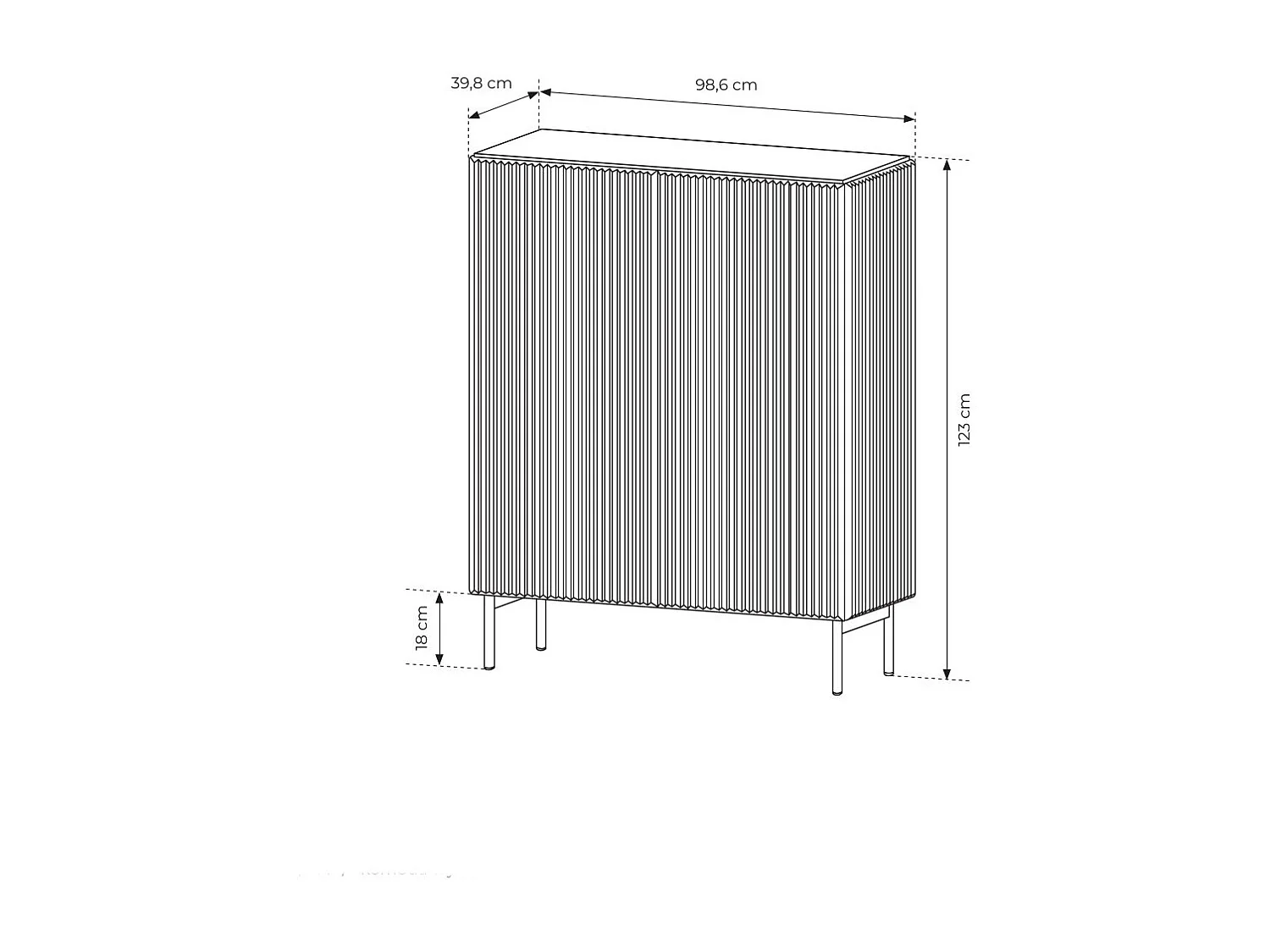 Mobile contenitore per soggiorno con 2 ante push to open in beige cashmere MCLK8