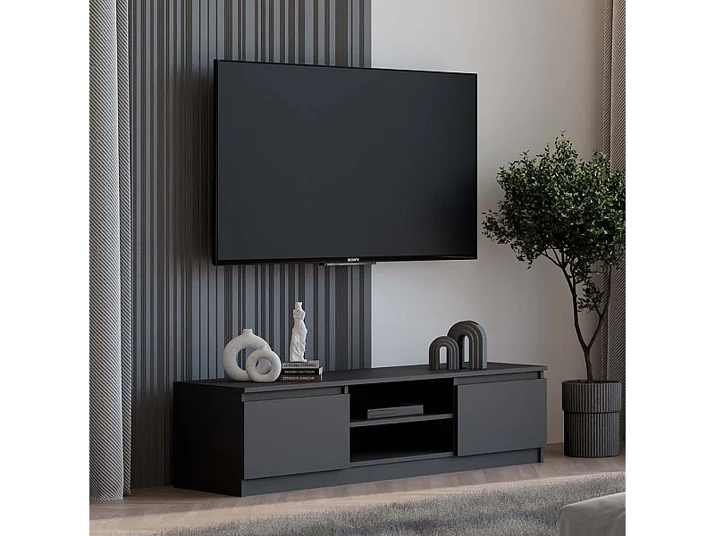 Mobile TV moderno 120 cm nero PTVT1