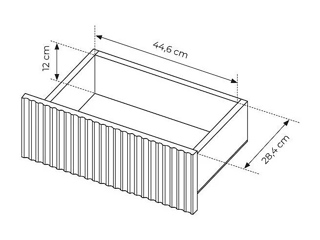 Madia moderna da soggiorno con 2 ante push to open rovere chiaro MALK45