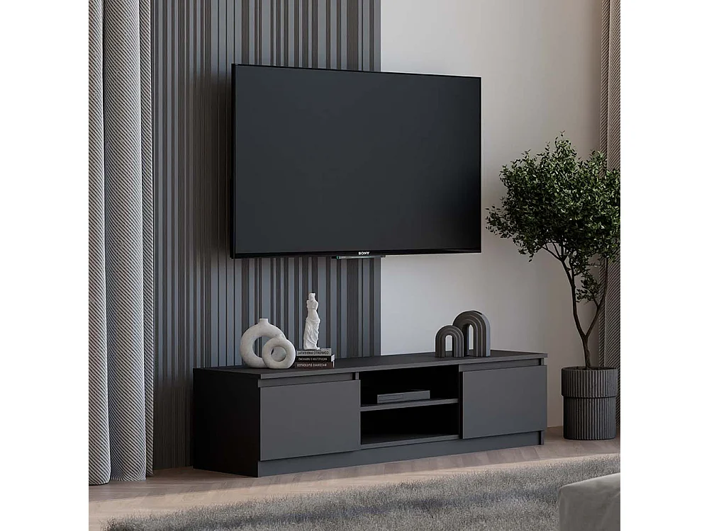Mobile TV moderno 140 cm nero PTVT2