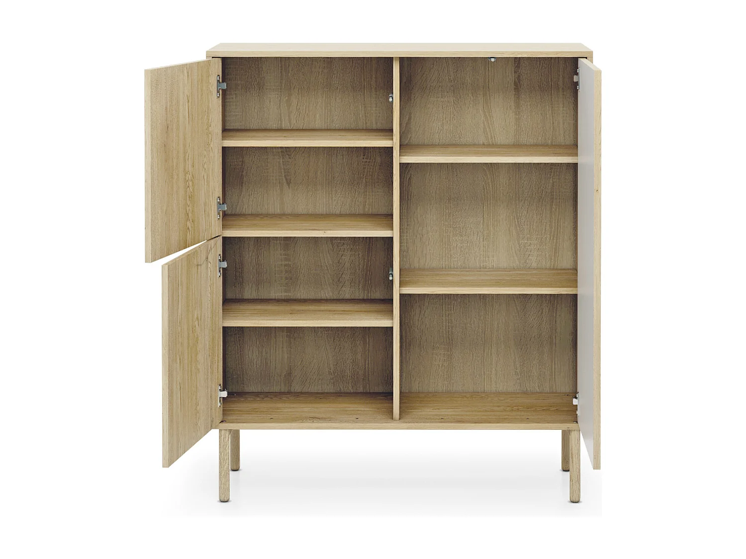 Mobile contenitore per soggiorno con ante push to open in rovere chiaro MCLK9