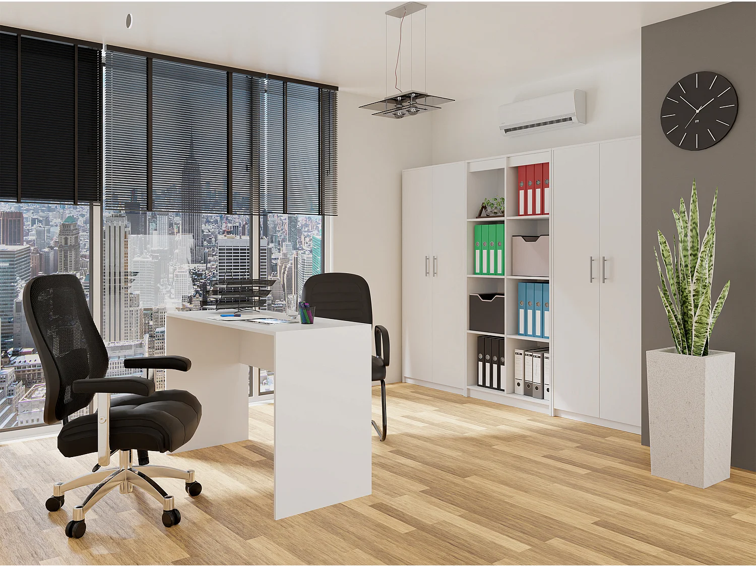 Armadio ufficio 74x180x35 cm bianco AT1