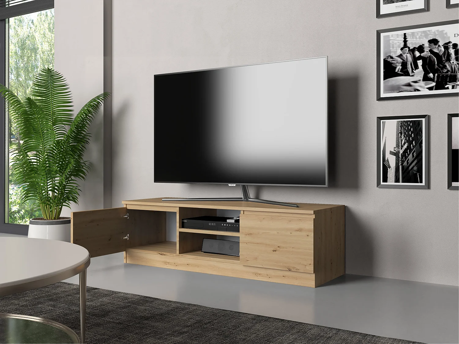 Mobile TV moderno 120 cm rovere PTVT1