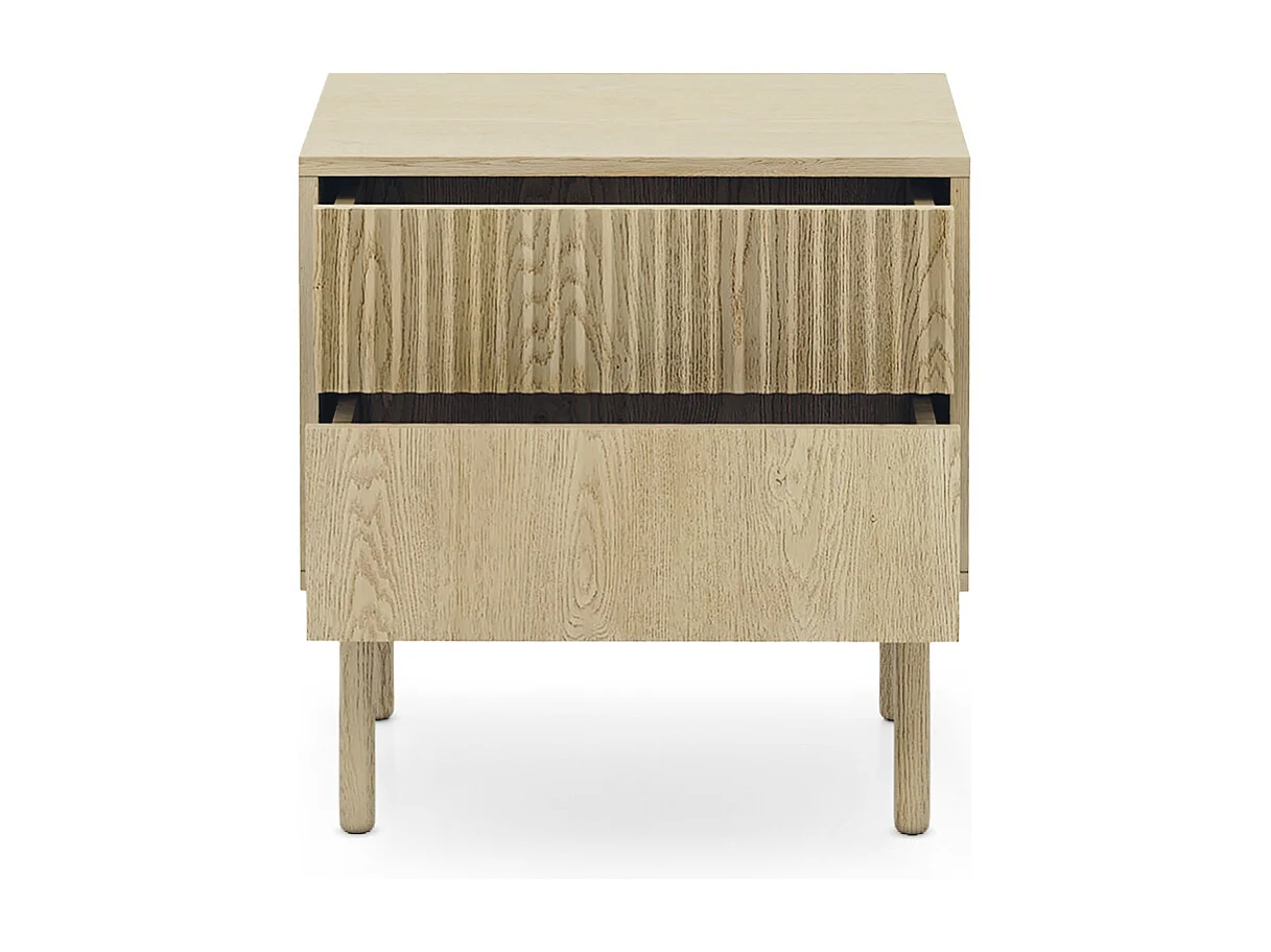 Comodino moderno con cassetto 53,5x55 cm rovere chiaro CMLK12