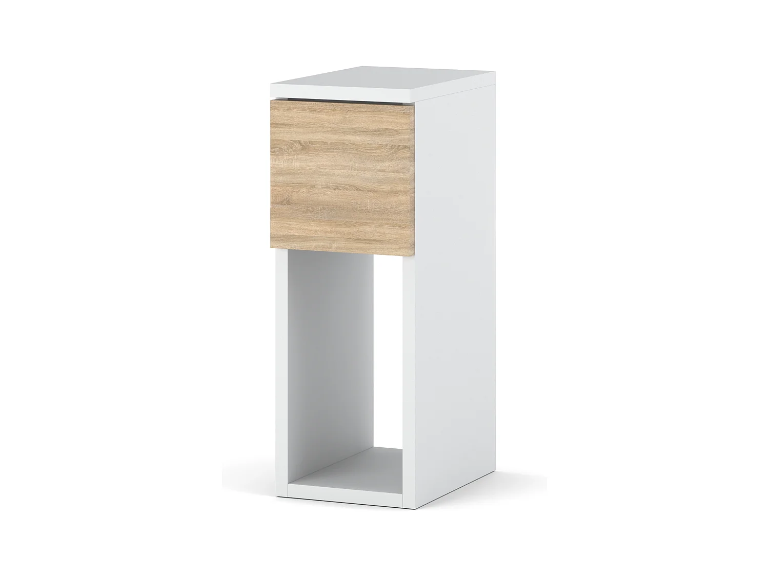 Table de chevet étroite 20 cm blanc Sonoma - table de nuit pour chambre Loft
