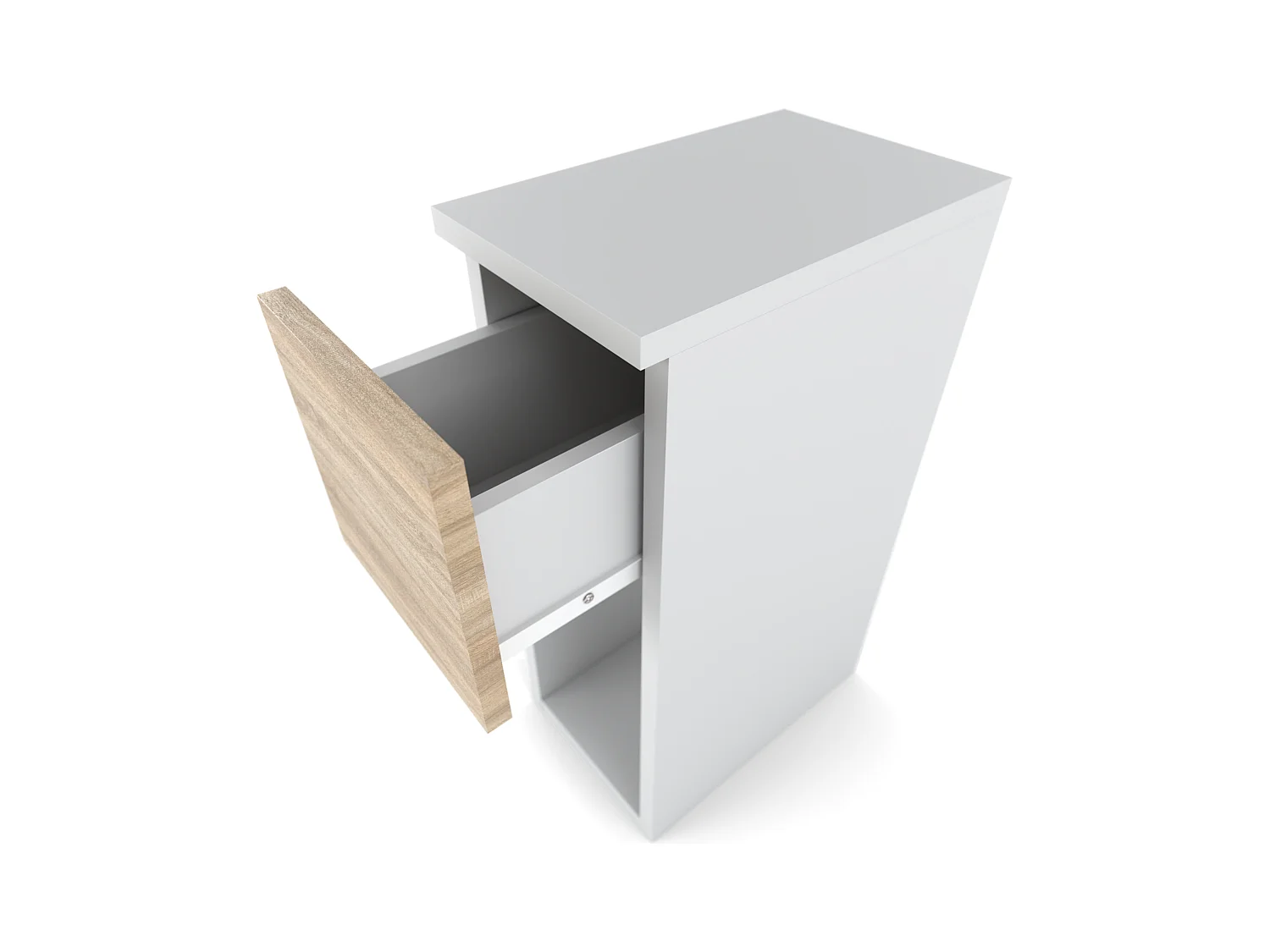 Table de chevet étroite 20 cm blanc Sonoma - table de nuit pour chambre Loft