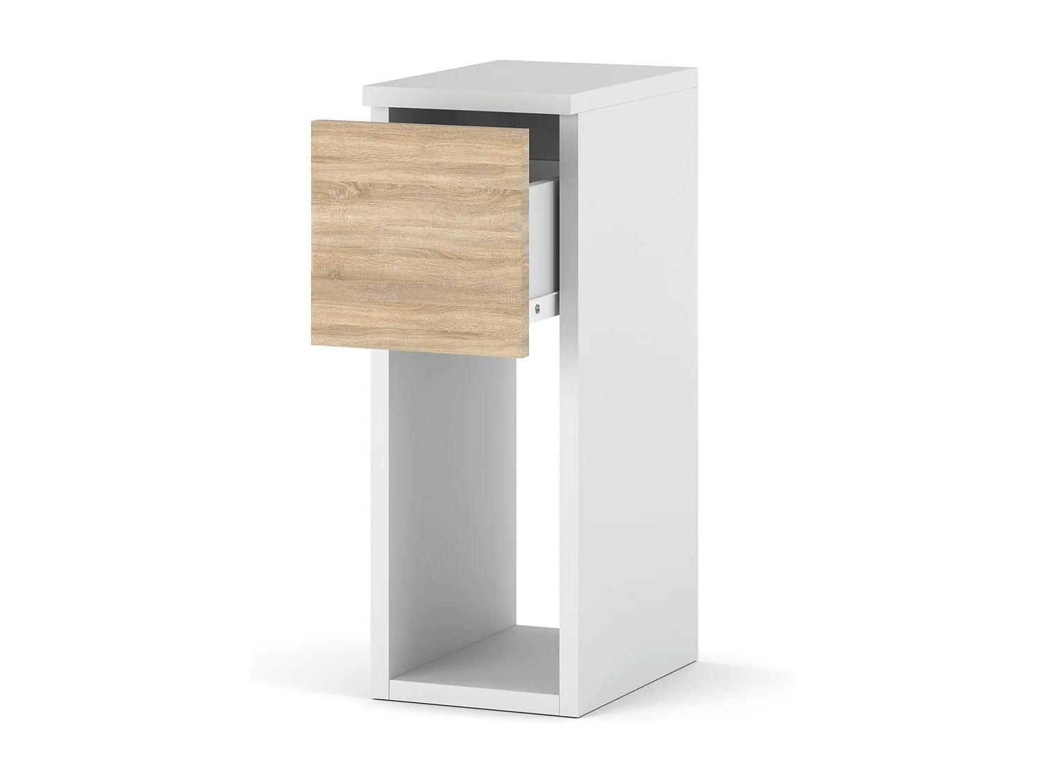 Table de chevet étroite 20 cm blanc Sonoma - table de nuit pour chambre Loft