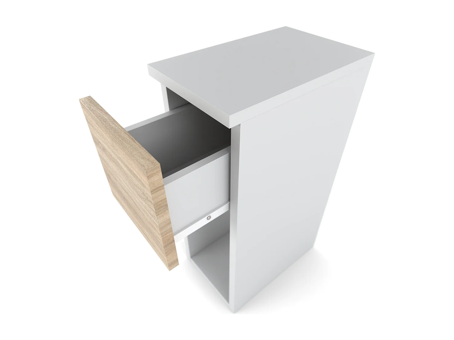 Table de chevet étroite 20 cm blanc Sonoma - table de nuit pour chambre Loft