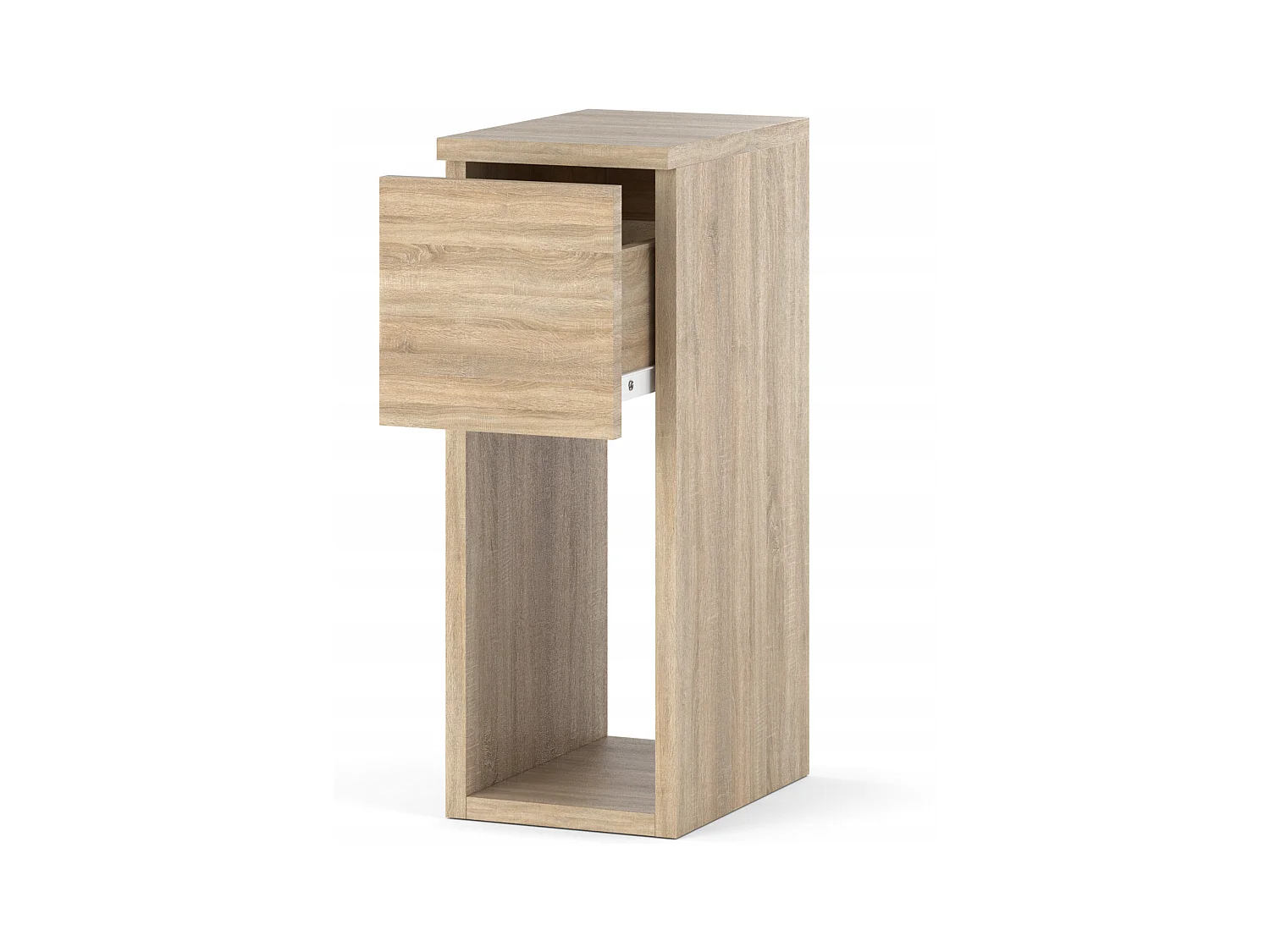 Table de chevet étroite 20 cm chêne Sonoma - table de nuit avec 1 tiroir pour chambre à coucher