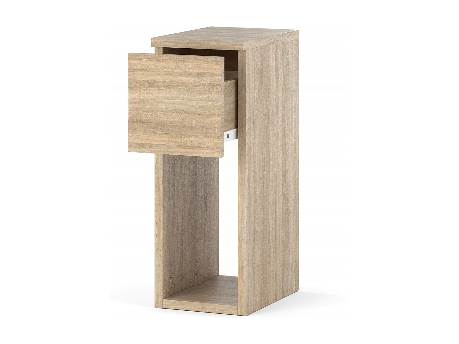 Table de chevet étroite 20 cm chêne Sonoma - table de nuit avec 1 tiroir pour chambre à coucher