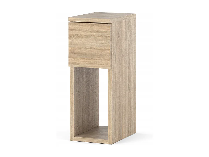 Table de chevet étroite 20 cm chêne Sonoma - table de nuit avec 1 tiroir pour chambre à coucher