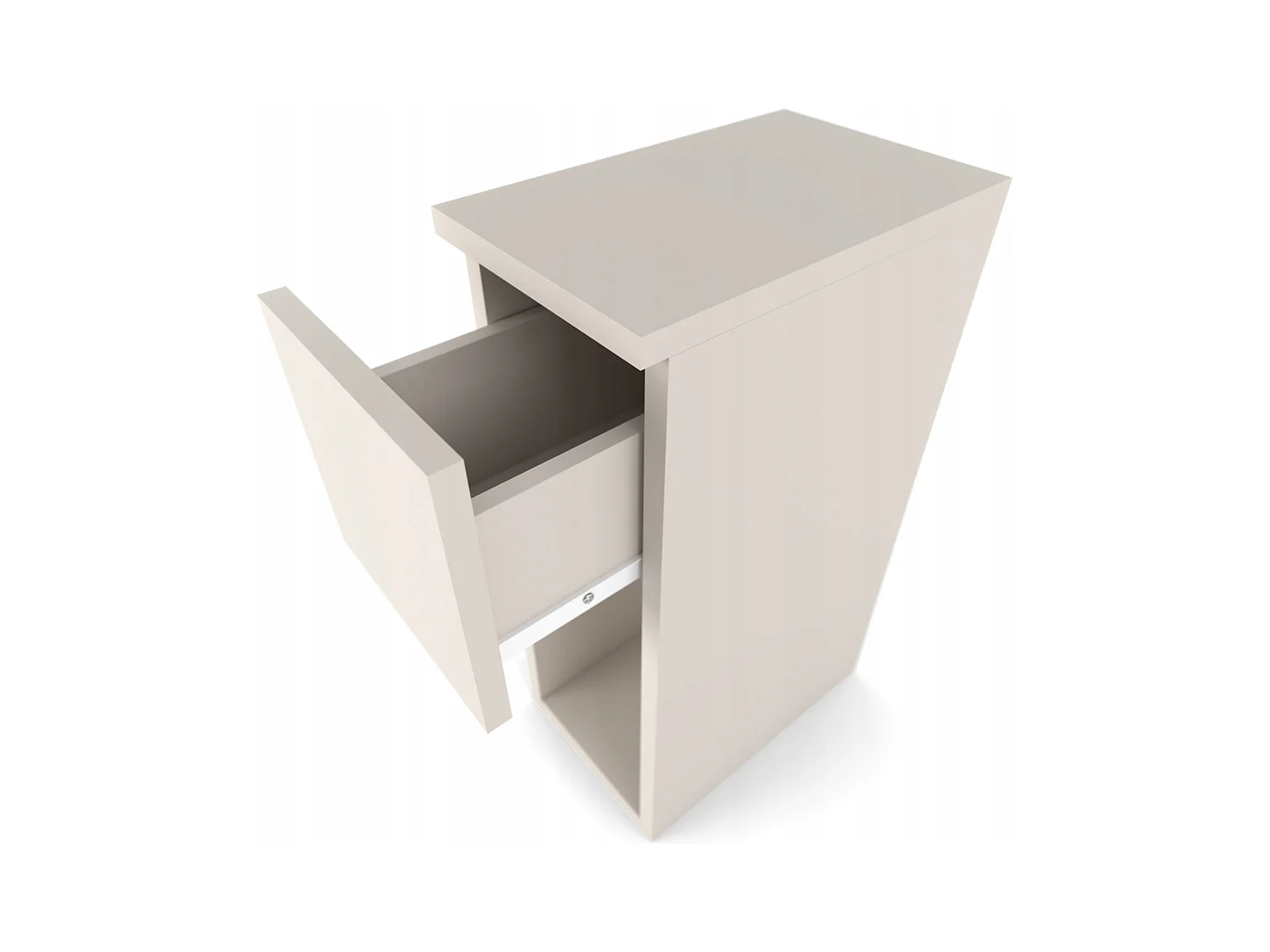 Table de chevet étroite 20 cm couleur Cachemire Beige, petite table de nuit pour chambre