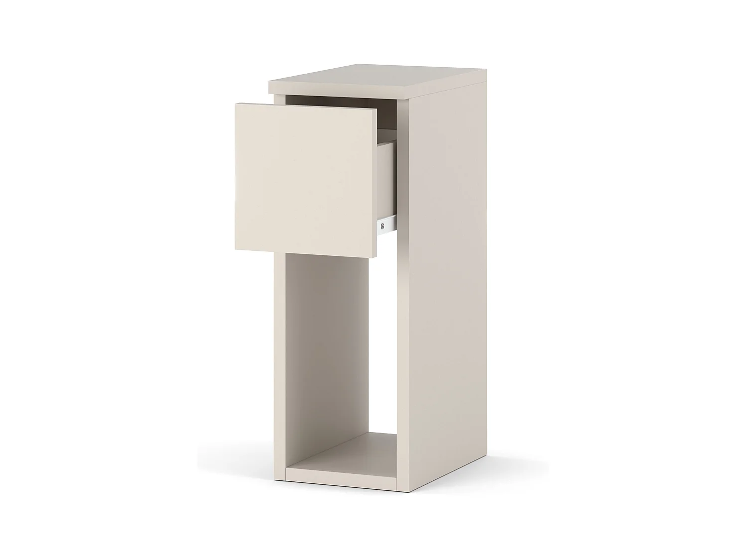 Table de chevet étroite 20 cm couleur Cachemire Beige, petite table de nuit pour chambre