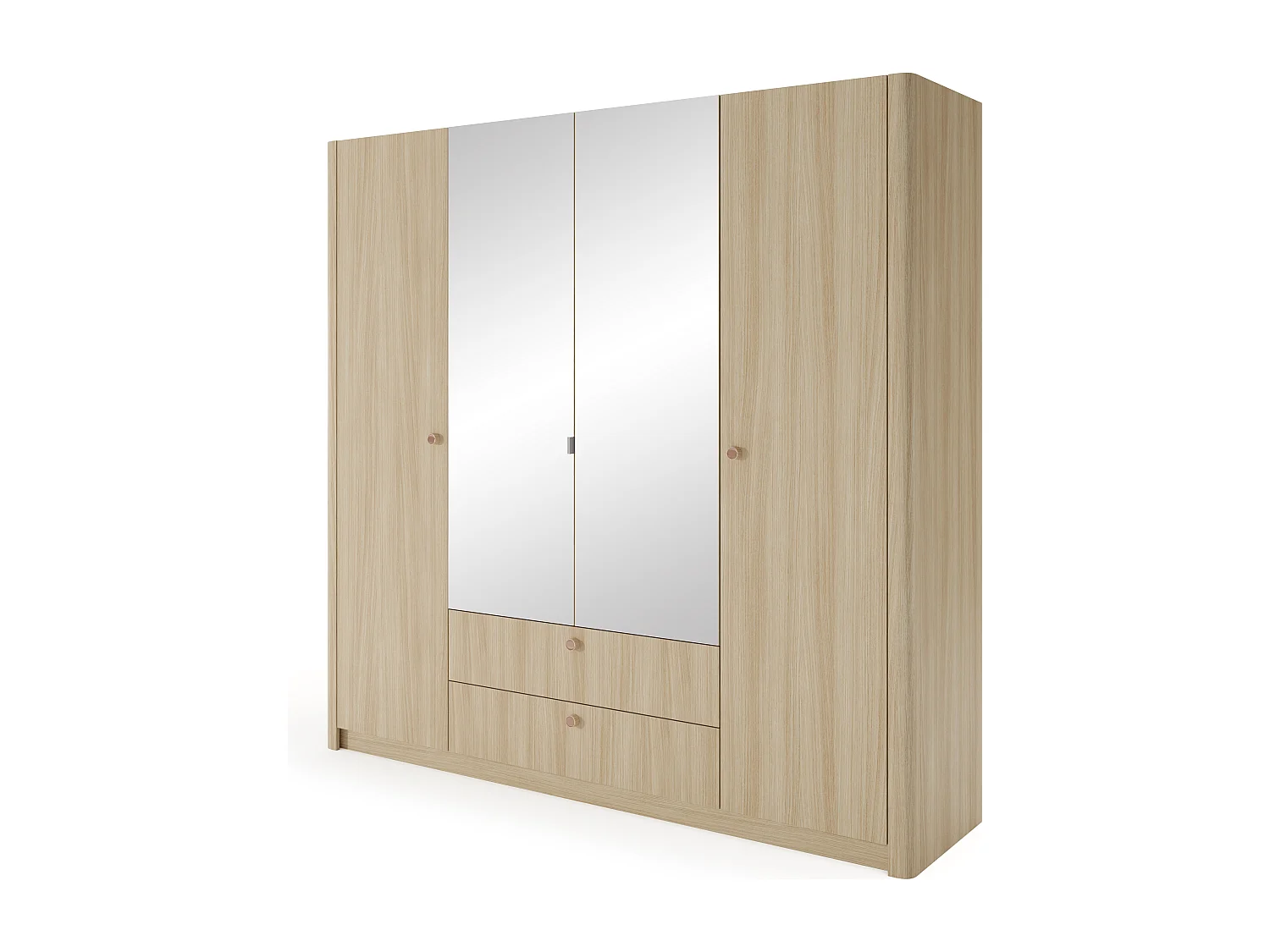 Armadio moderno 213x208,4 cm a 4 ante battenti in ALK16